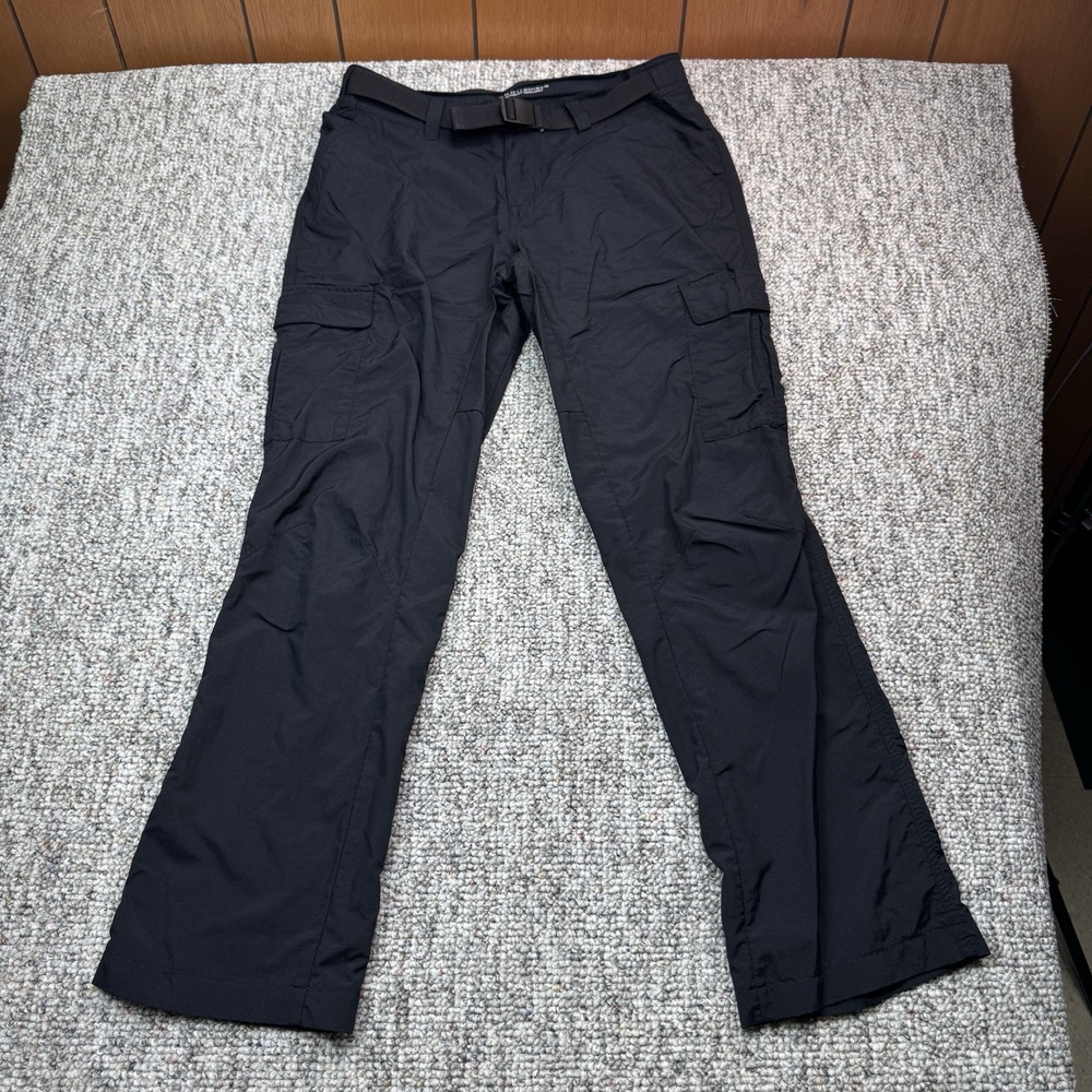 Columbia Silver Ridge Cargo Pants Womens 6 Fits 29x28.5 Belted Omni Shade Black